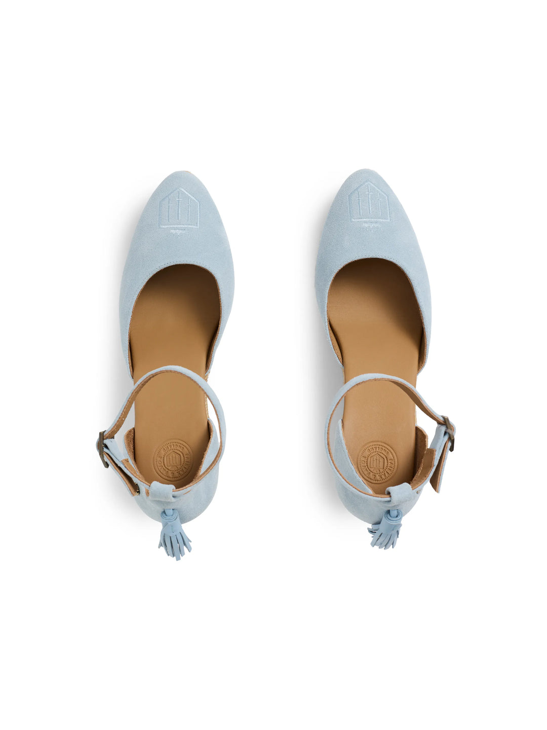 Monaco Wedge - Sky Blue Suede - Sandals