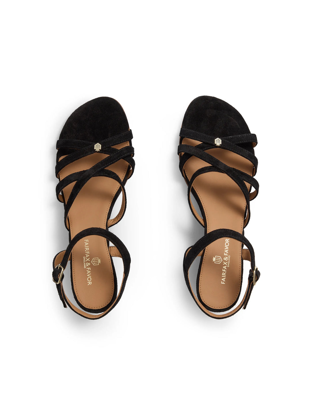 St Ives Wedge - Black Suede - Sandals