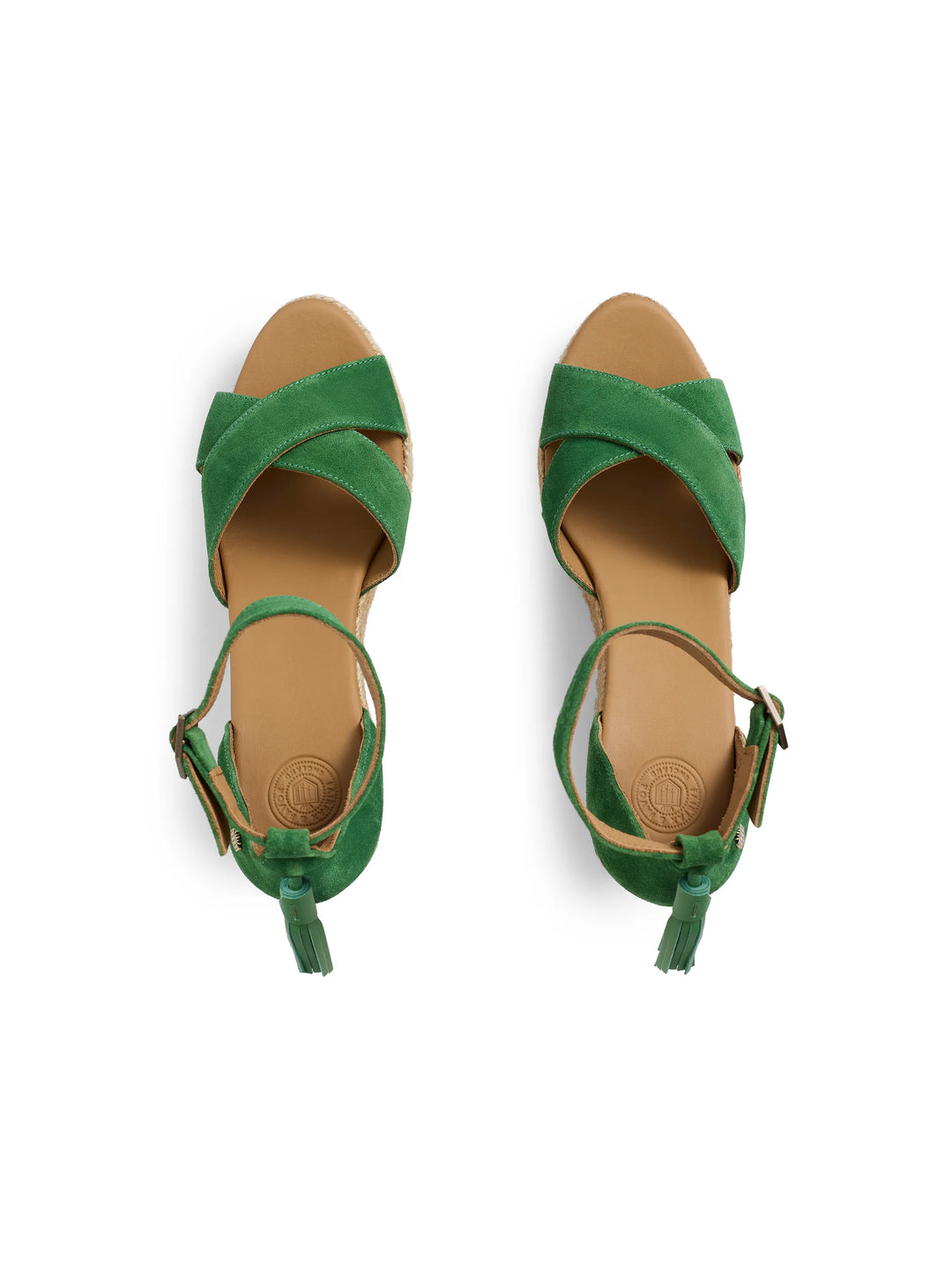 Valencia Wedge - Clover Green Suede - Sandals