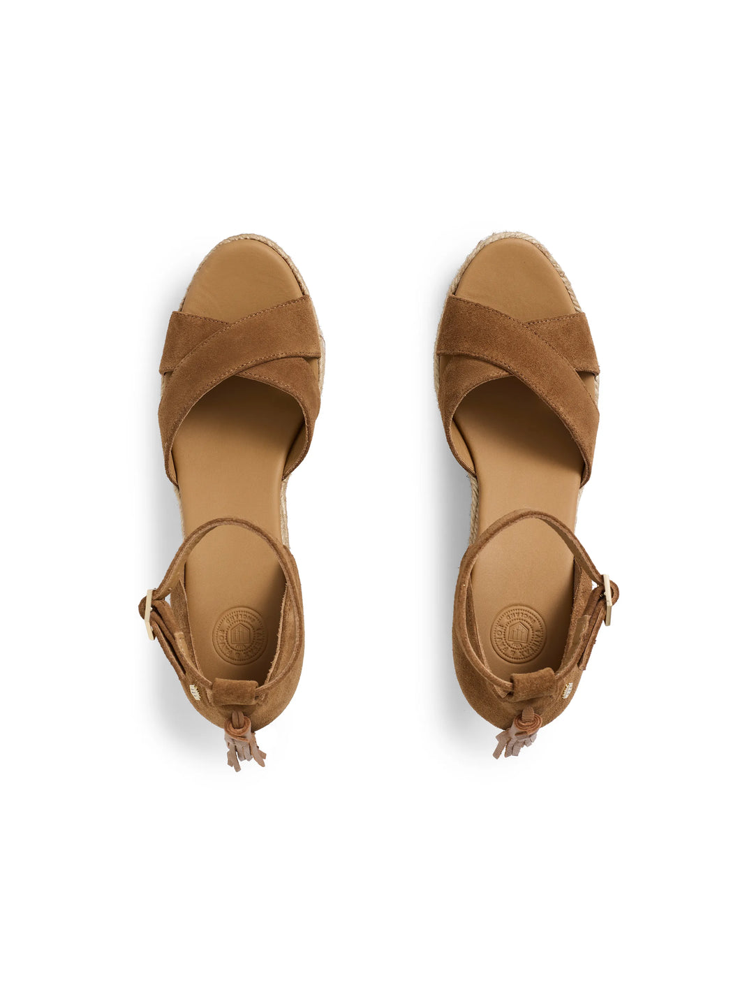 Valencia Mid Wedge - Tan Suede - Sandals