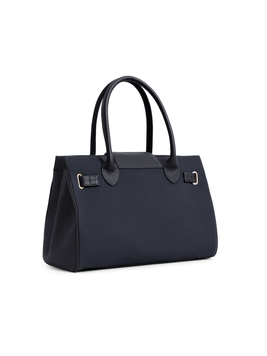 The Windsor - Women's Handbag - Navy Suede