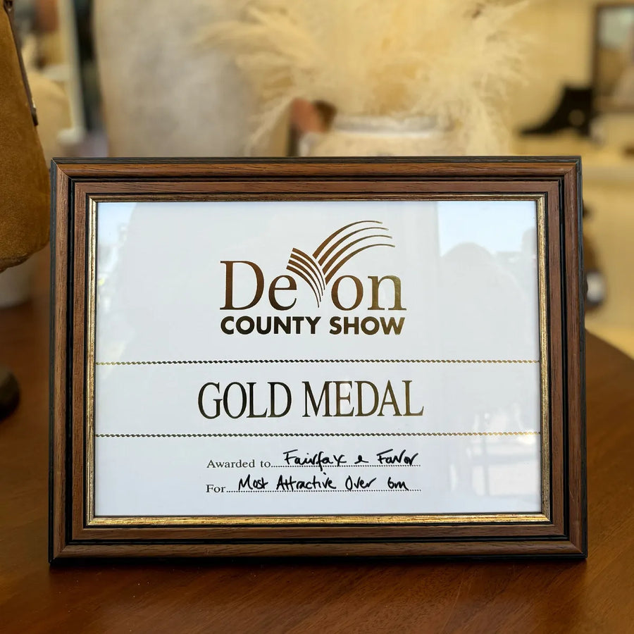 May 2025: Fairfax & Favor events team win "Most Attractive trade stand over 6m" at the Devon Country show, Huge Congratulations to the team!
