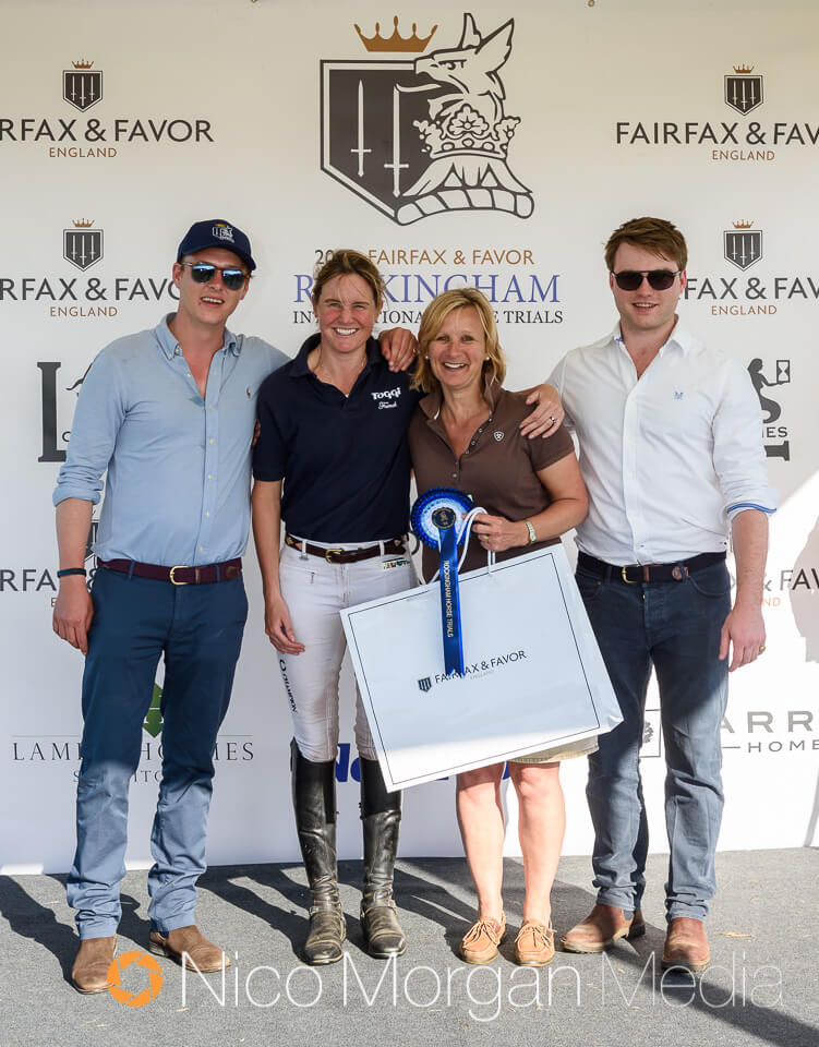 May 2019: Piggy French wins the Fairfax & Favor Rockingham International Horse Trials