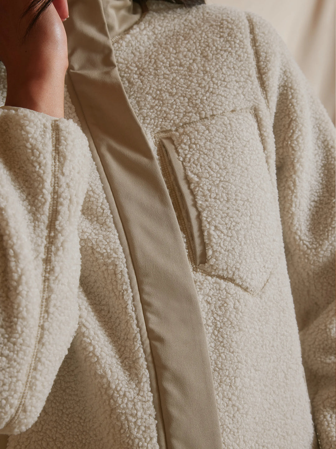 Agnes Fleece Jacket - Ecru - Jackets