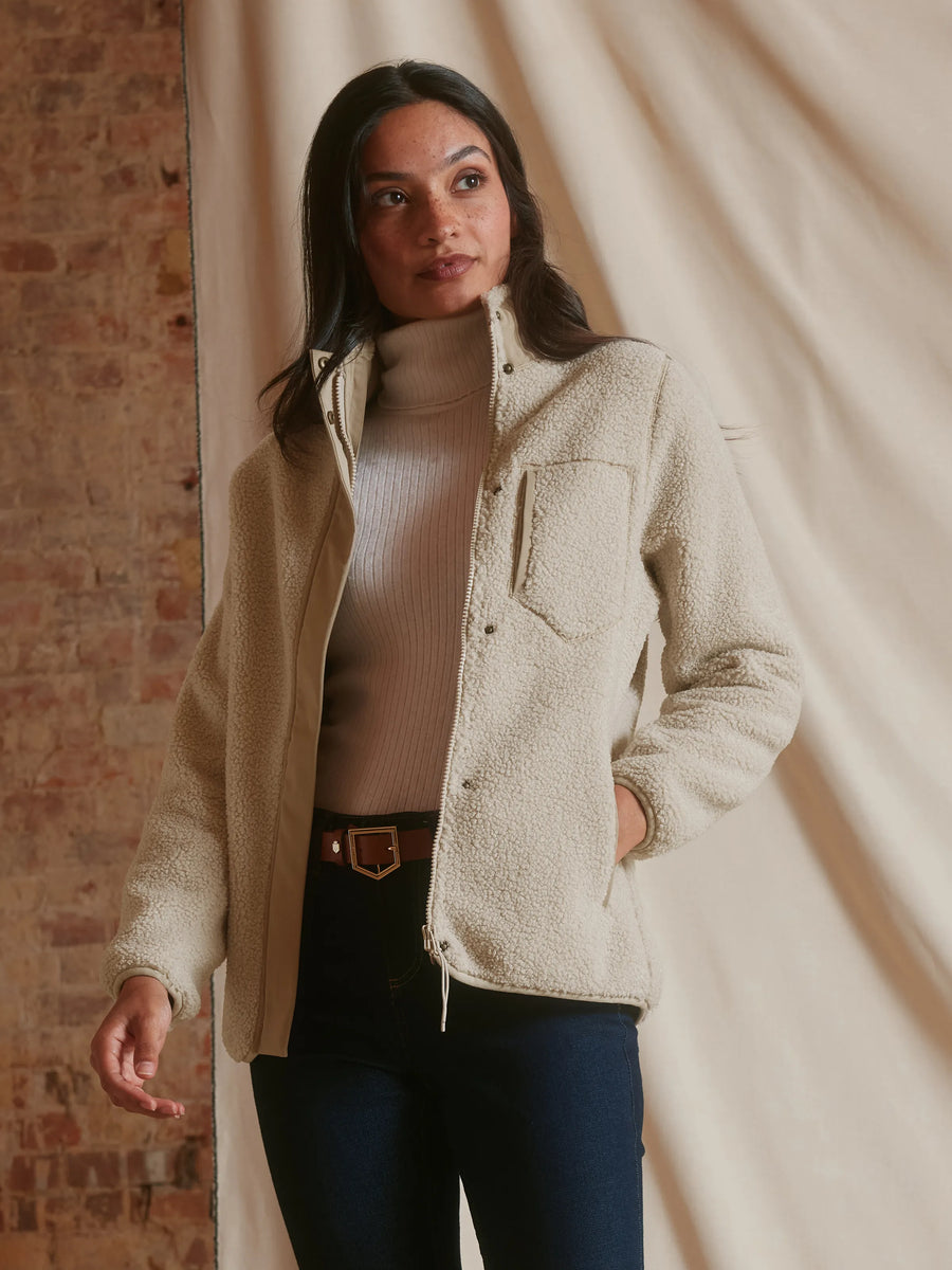 The Agnes - Women's Fleece Jacket - Ecru