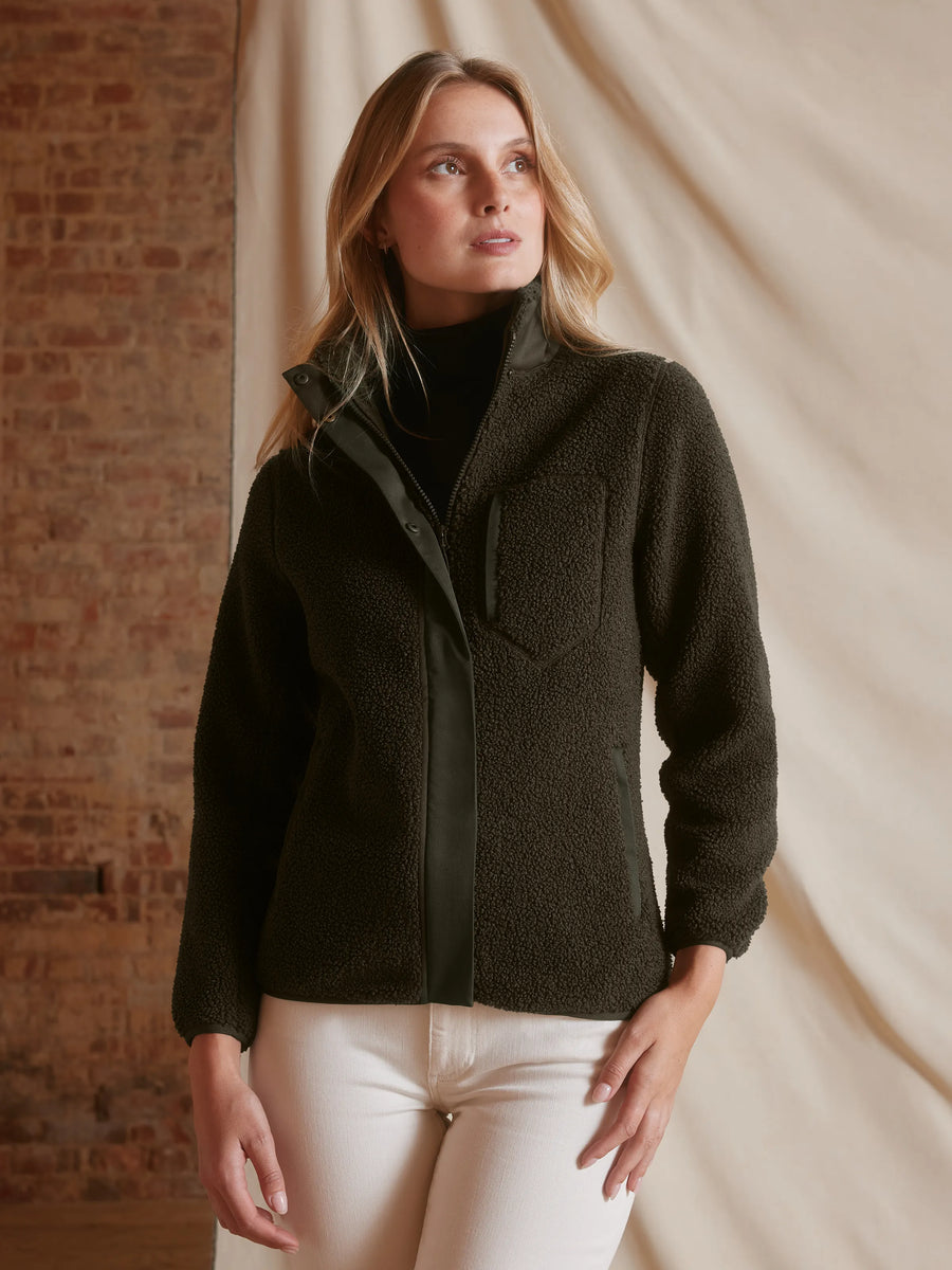 The Agnes - Women's Fleece Jacket - Khaki
