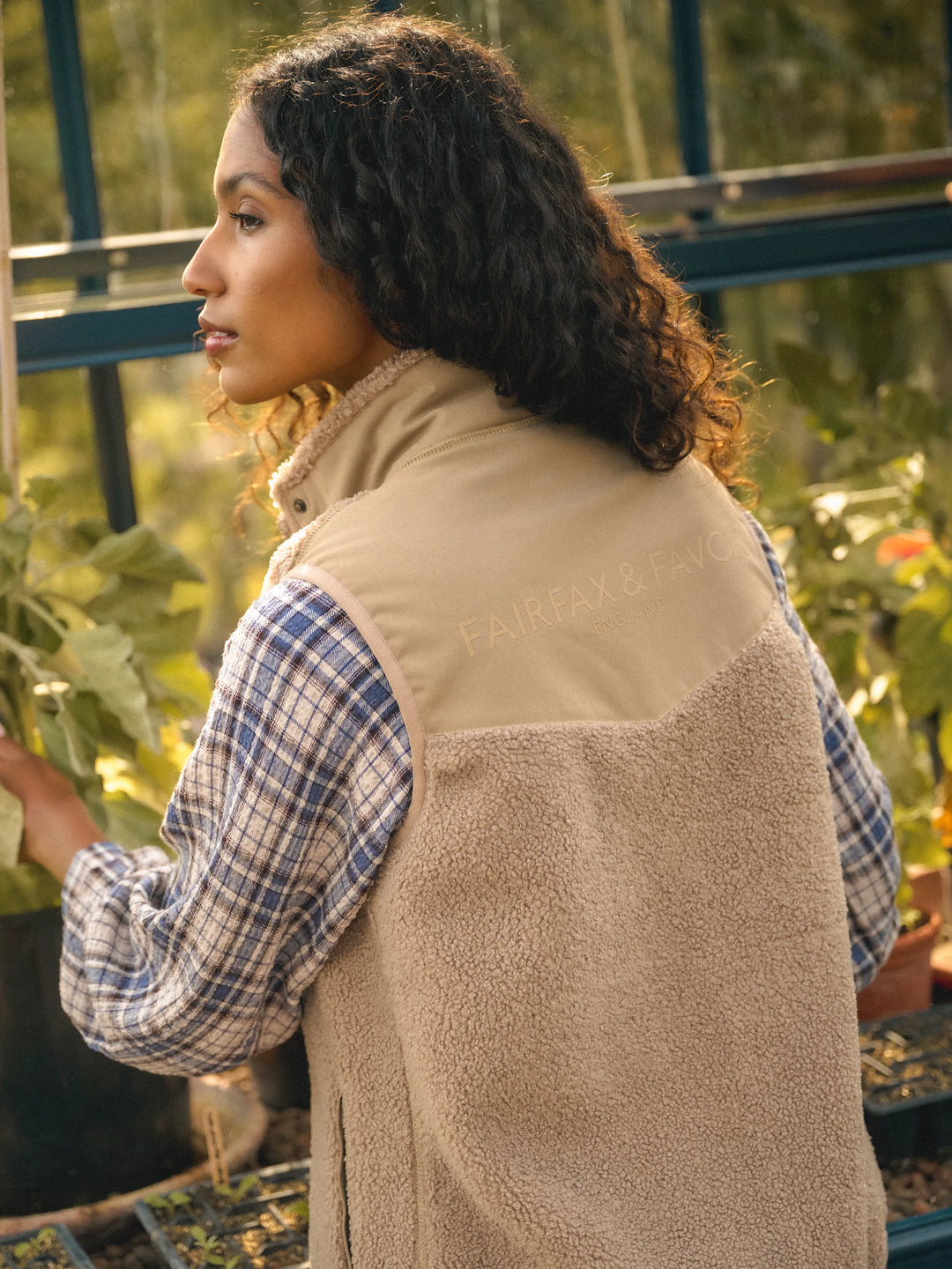 Agnes Fleece Gilet - Fawn - Jackets