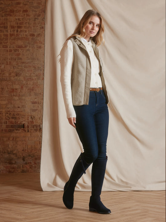 Regina Women's Knee-High Boots Navy Suede Fairfax Favor