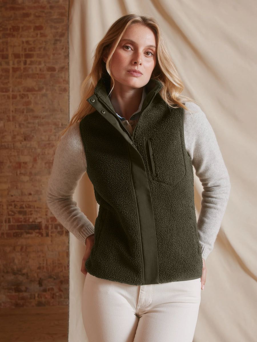 The Agnes - Women's Fleece Gilet - Khaki