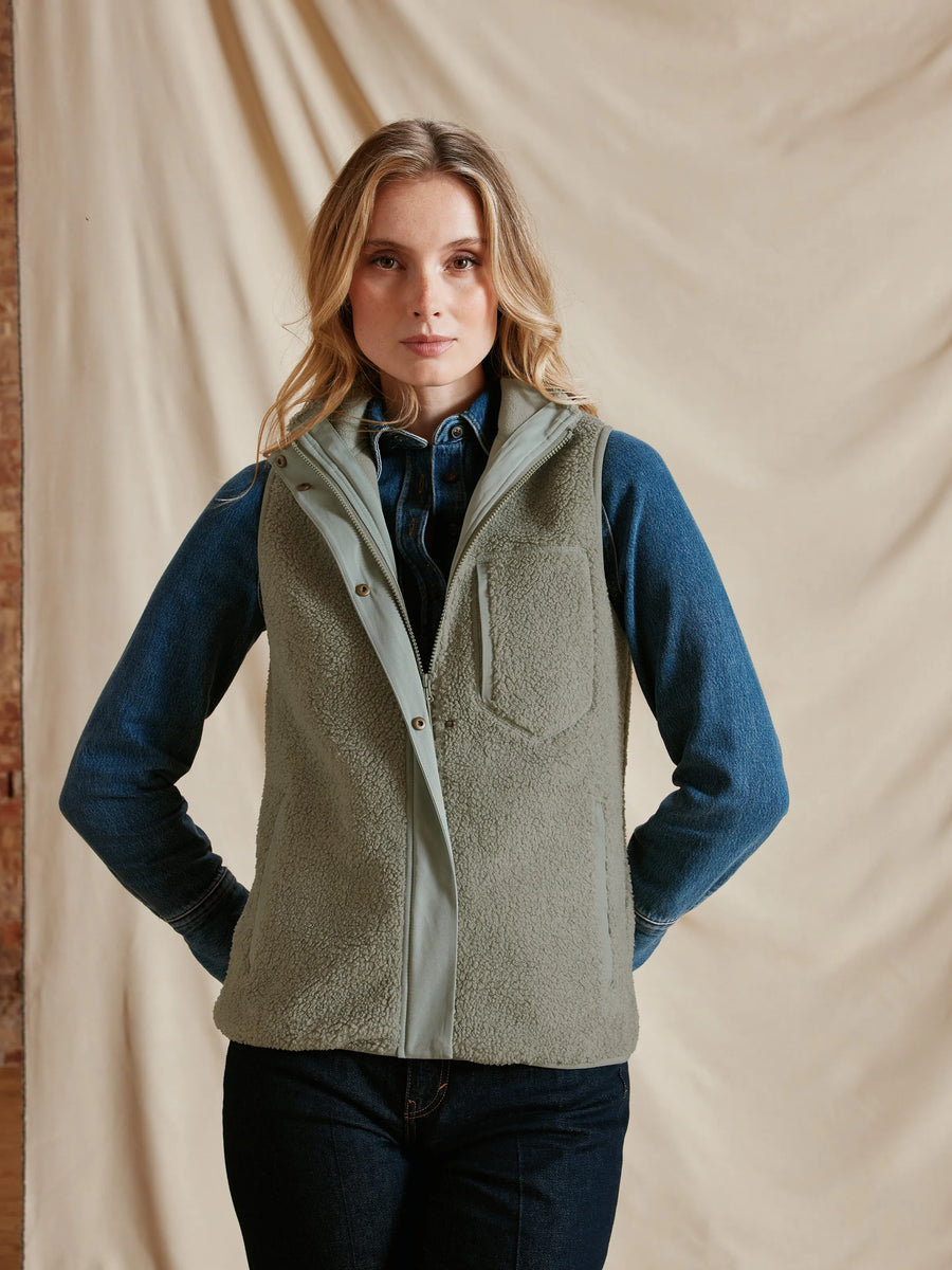 The Agnes - Women's Fleece Gilet - Pistachio