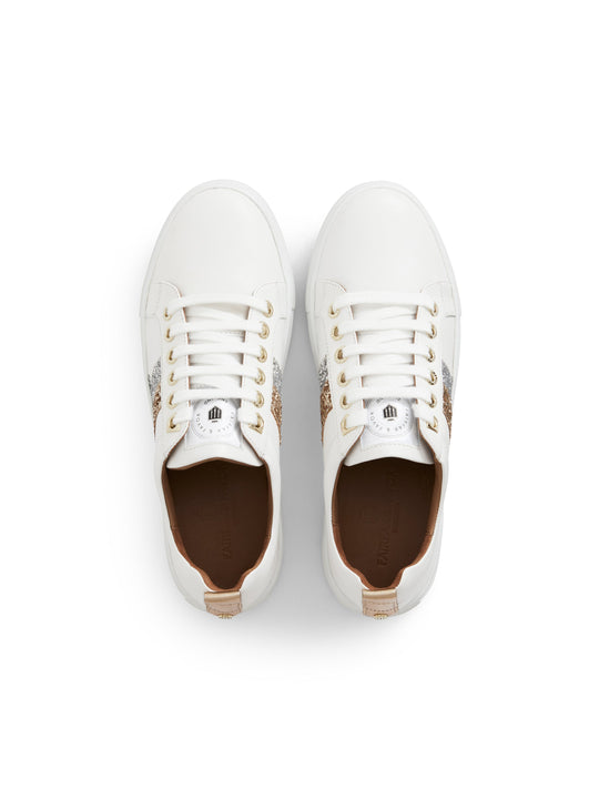 Alexandra Women's Trainers White Glitter Fairfax Favor