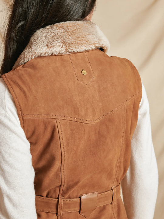 Alice - Women's Gilet - Tan Nubuck & Toscana | Fairfax & Favor