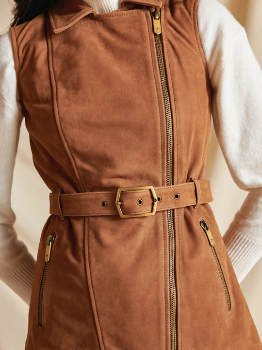 Brave Soul Gilet Donna Marrone – Gilet Senza Maniche In Acrilico Con Scollo A V, Casual - 4