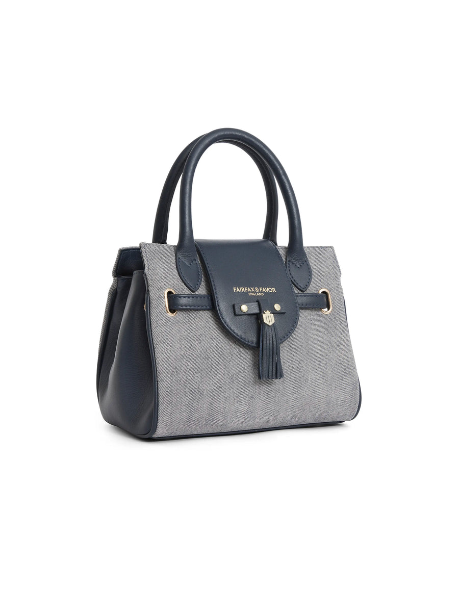 The Windsor - Women's Mini Handbag - Denim Suede