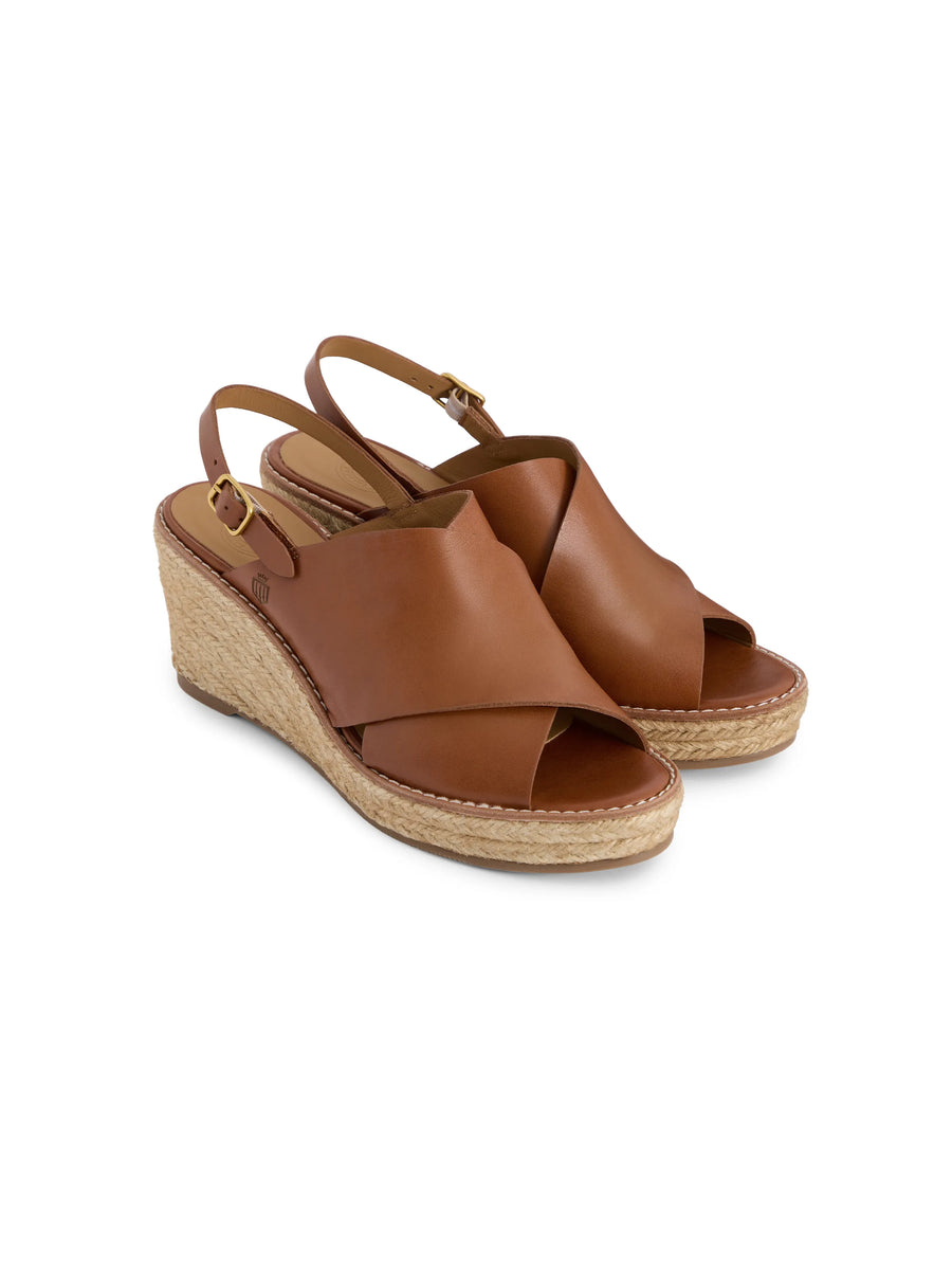 The Morella - Women's Wedge - Tan Leather