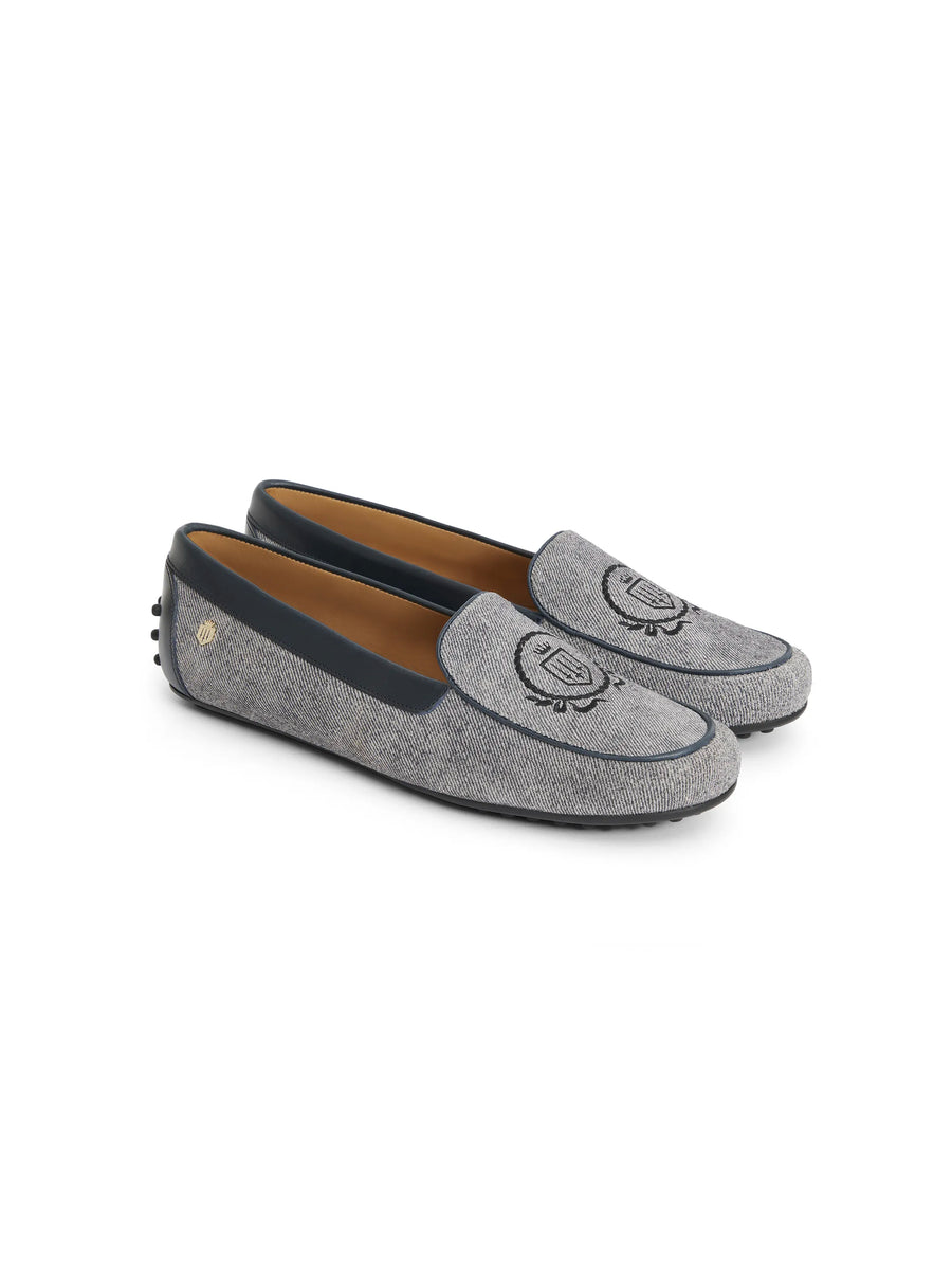 The Richmond - Women's Driving Shoes - Denim Suede