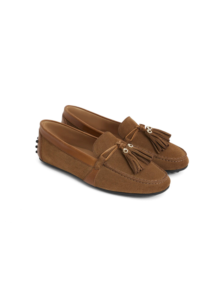 The Rutland - Women's Driving Shoes - Tan Suede