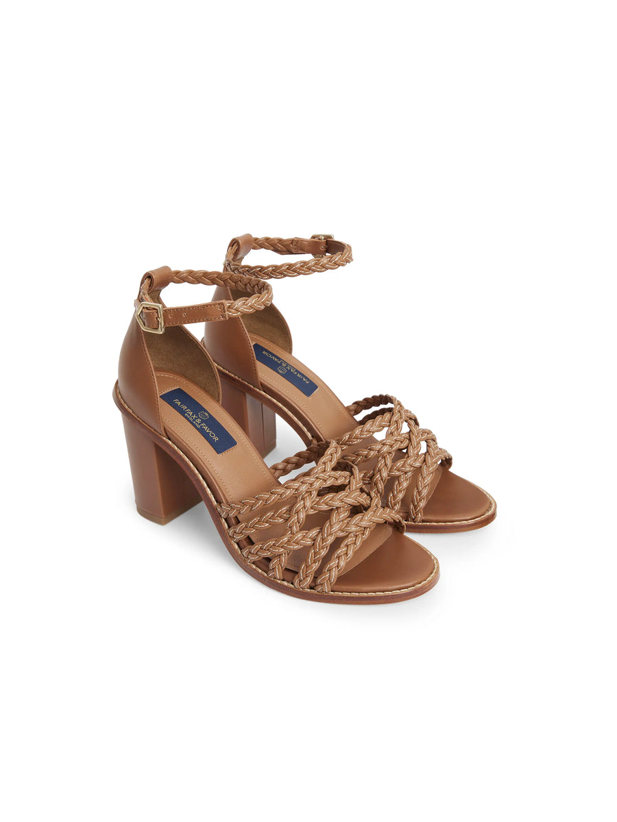 The Seville - Women's Heeled Sandals - Tan Leather
