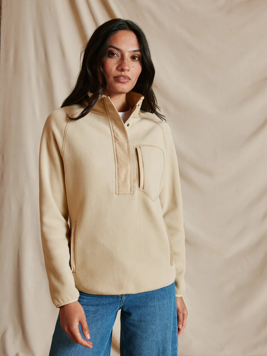 The Aria - Women's 1 & 4 Zip Fleece - Oatmeal
