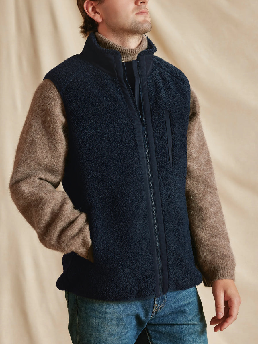 The Arlo - Men's Fleece Gilet - Navy