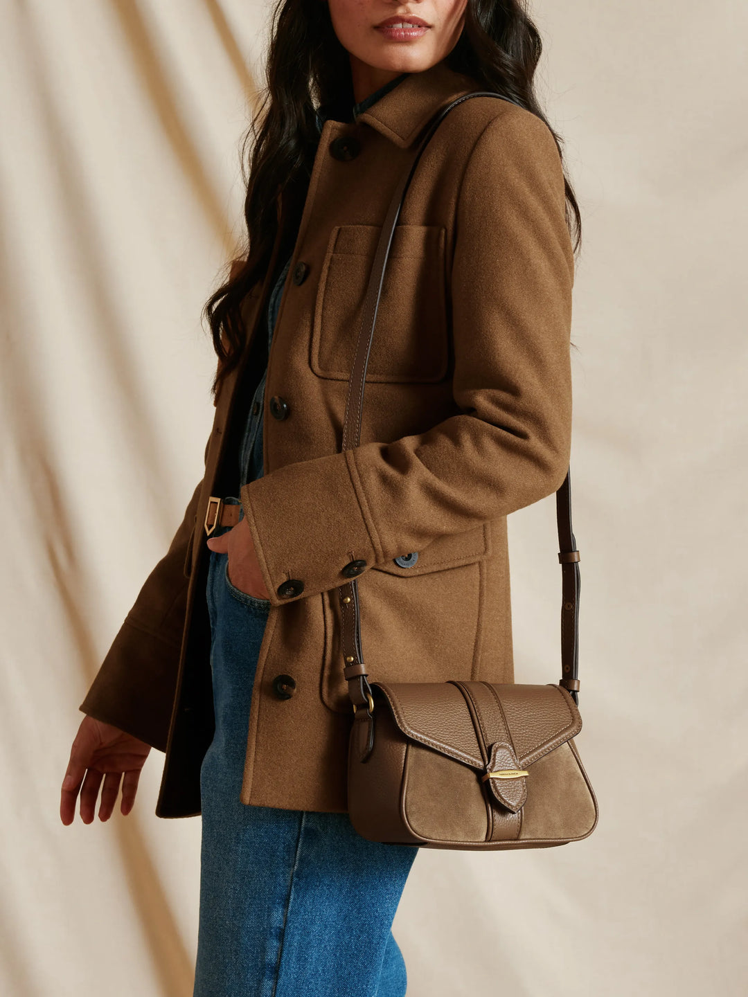 Aviemore Crossbody Bag - Tan Suede - Bags