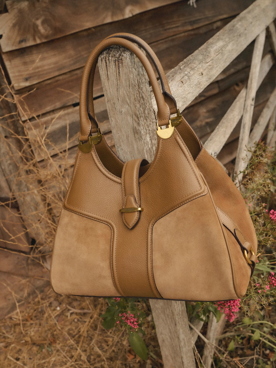 The Aviemore - Women's Shoulder Bag - Tan Suede