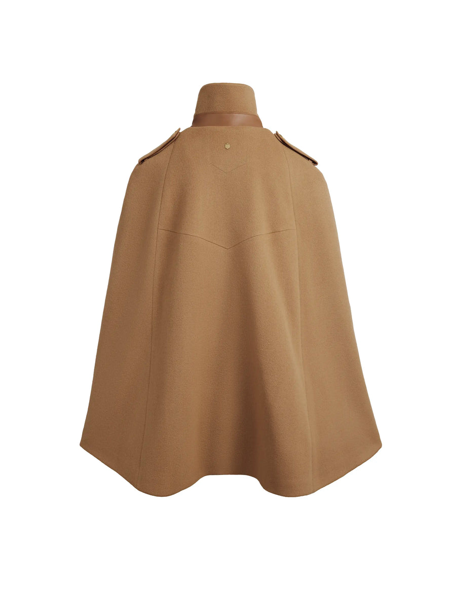 The Ada - Women's Cape - Biscuit Wool Mix