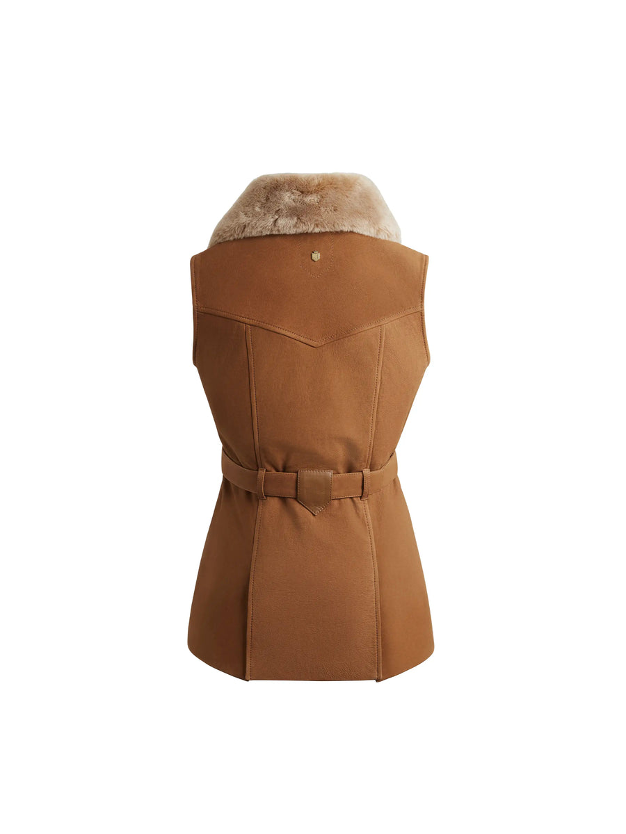 The Alice - Women's Gilet - Tan Nubuck & Toscana