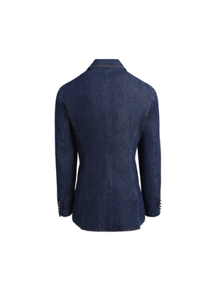 2040447 Indigo Cotton Blazer