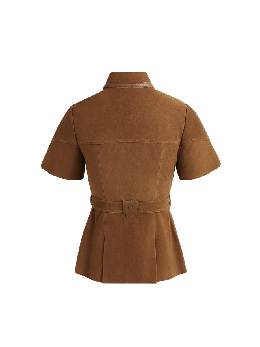 The Gina - Women's Top - Tan Suede