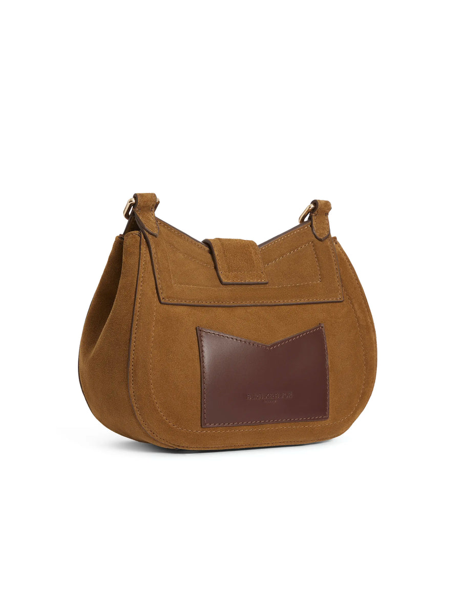The Langham - Women's Messenger Bag - Tan Suede
