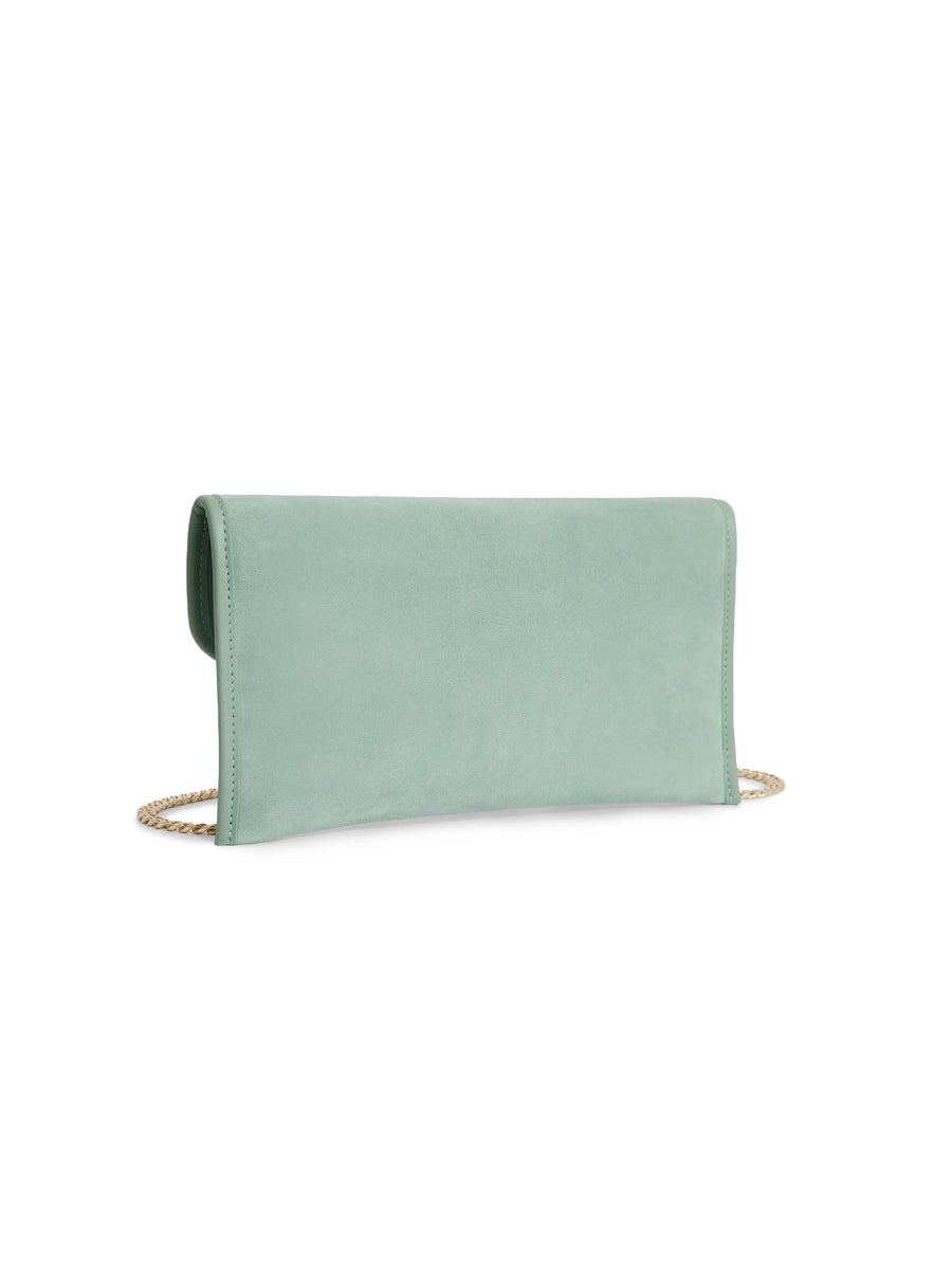 The Loxley - Women's Clutch Bag - Mint Suede