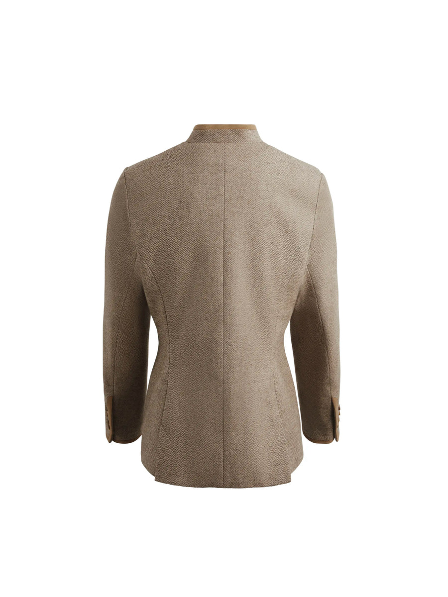 The Madeline - Women's Jacket - Taupe Herringbone