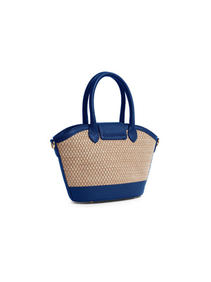 Mini Windsor Basket Bag - Porto Blue Leather