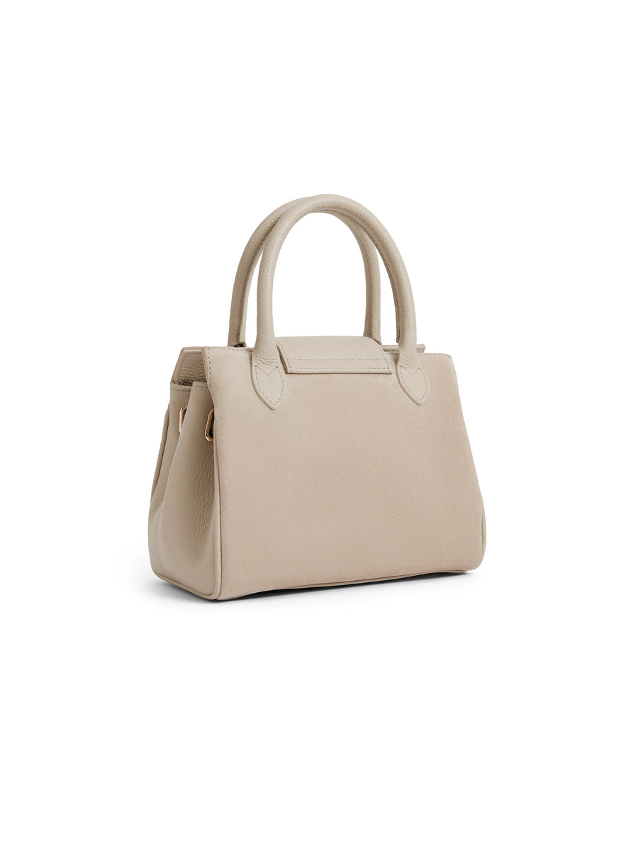 The Windsor - Women's Mini Handbag - Stone Suede