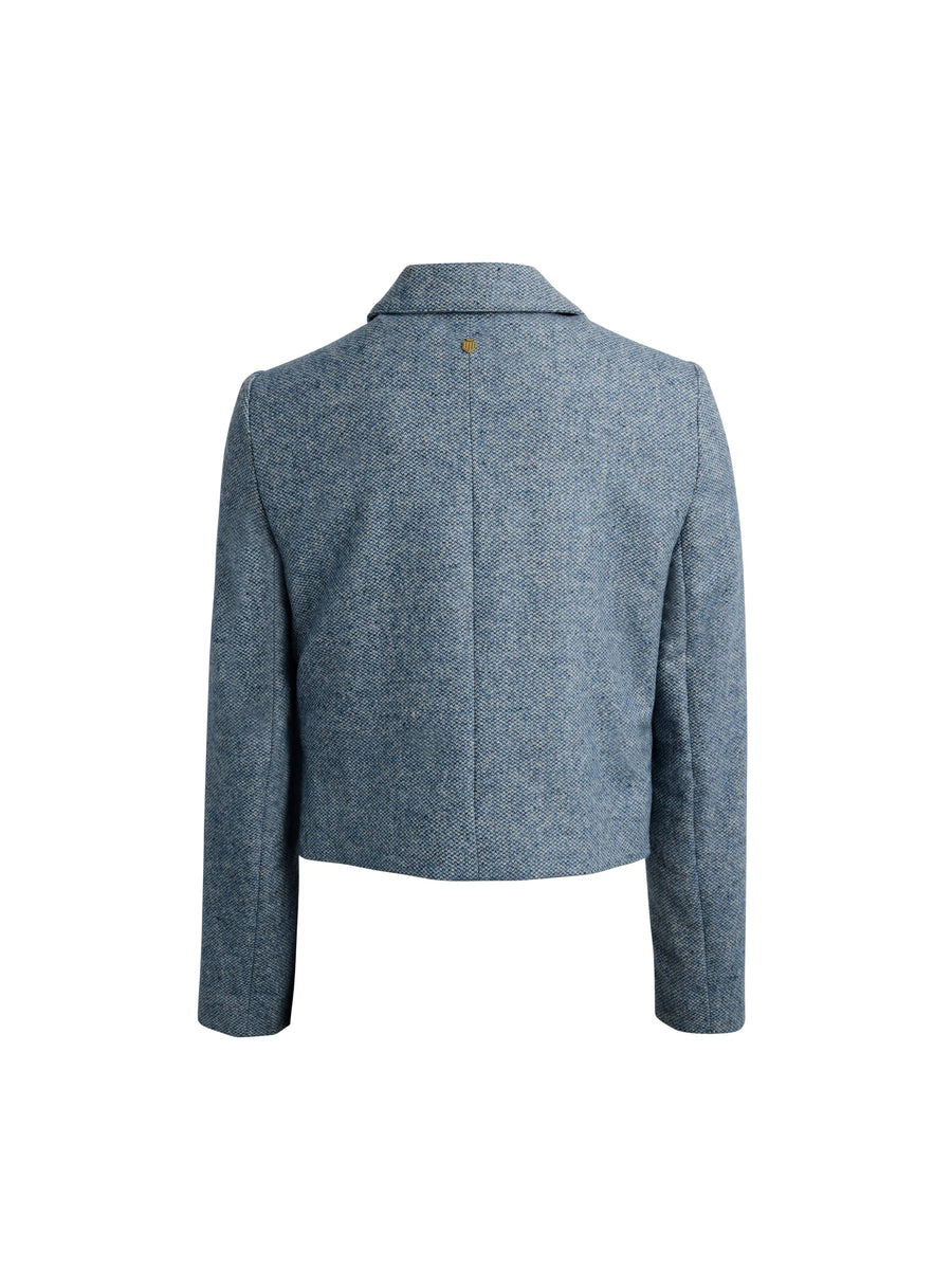 The Ottilie - Women's Boucle Jacket - Cobalt Blue