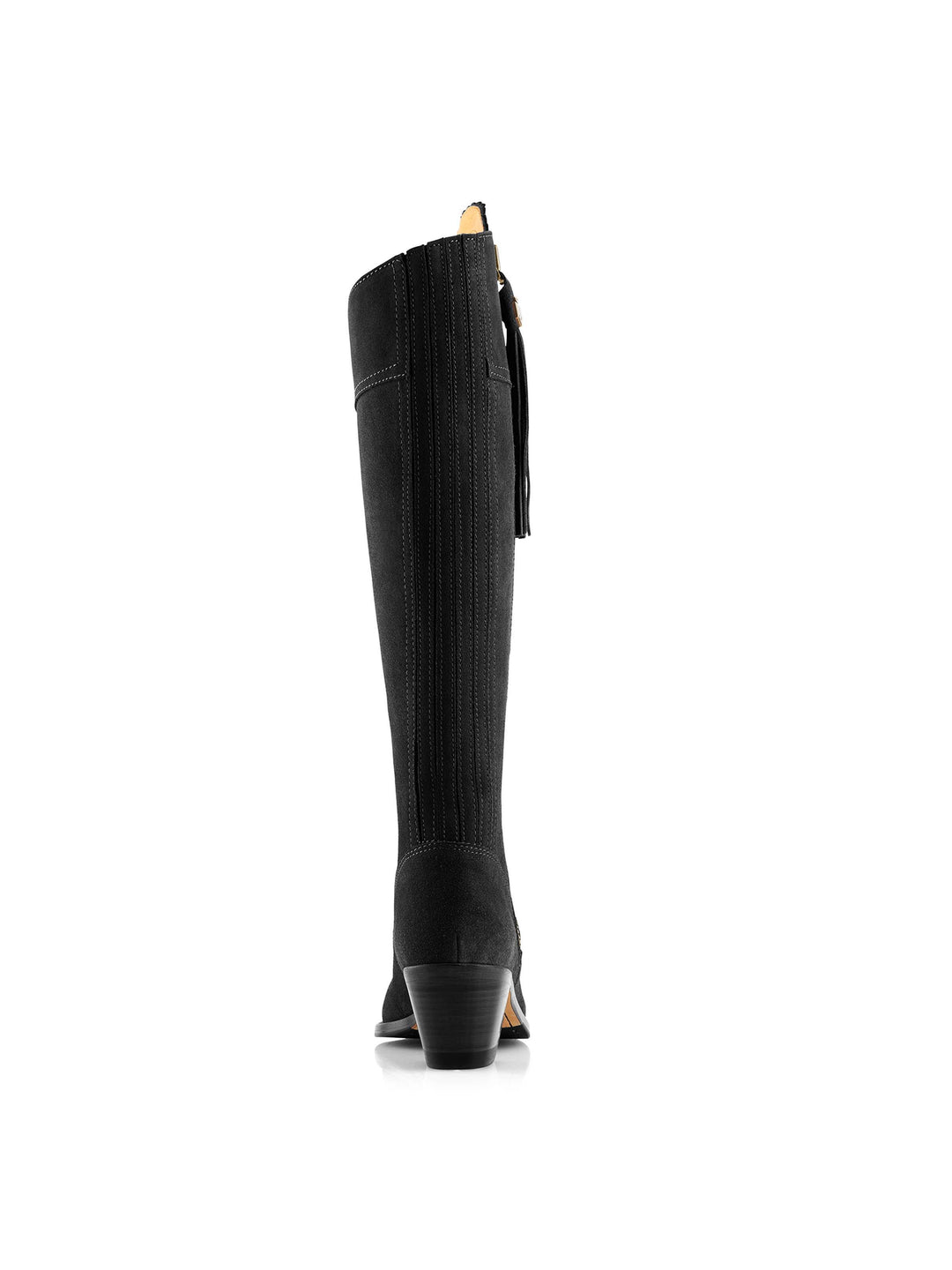 Heeled Regina (Regular Fit) - Black Suede - Tall Boots