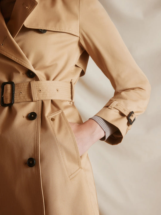 Bailey ベージュ レザージャケット Bailey - Women's Trench Coat - Sand | Fairfax & Favor
