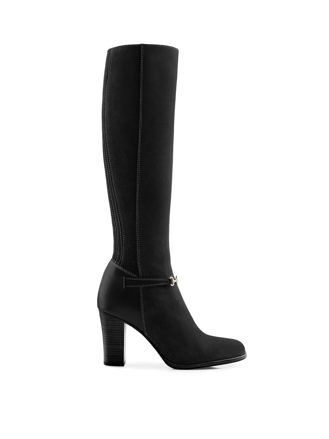 Heeled Octavia (Narrow Fit) - Black Suede - Tall Boots