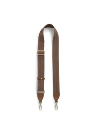 Signature Chevron Webbing Strap - Chocolate