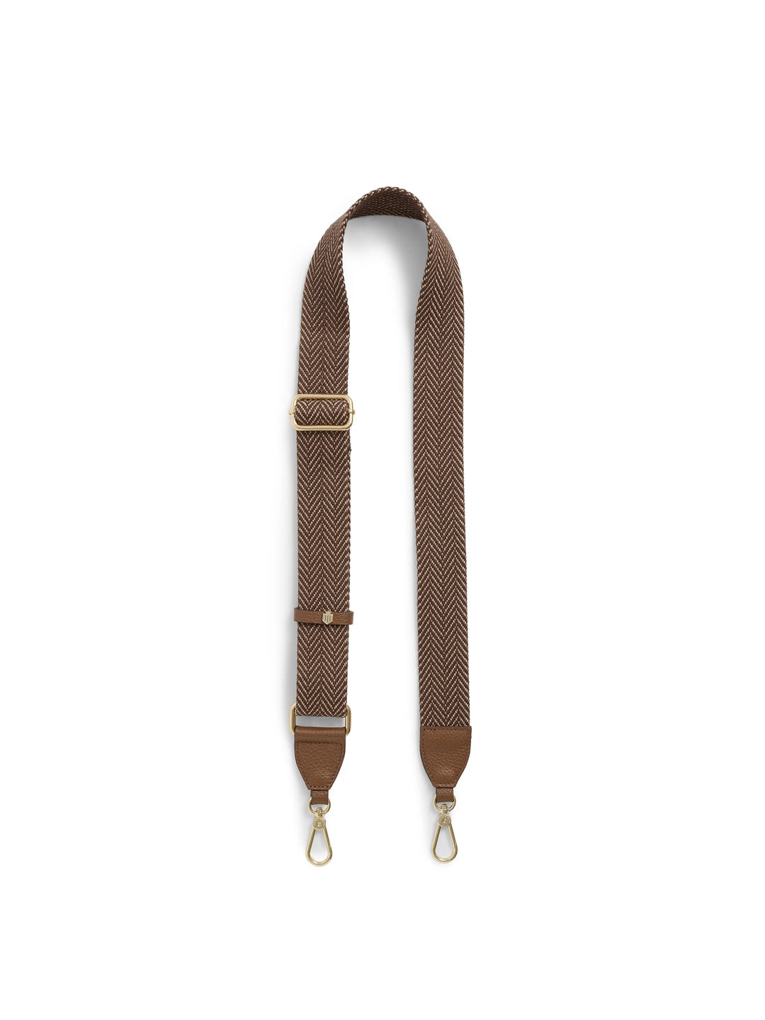 Signature Chevron Webbing Strap - Chocolate - Other