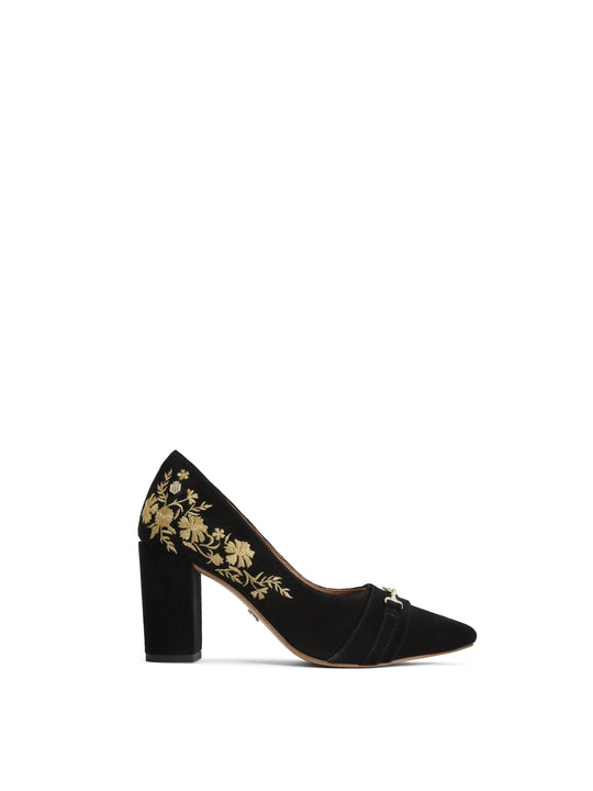 Chantilly - Women's Heeled Shoes Embroidery Black | Fairfax & Favor Chantilly - Women's Heeled Shoes Embroidery Black | Fairfax & Favor