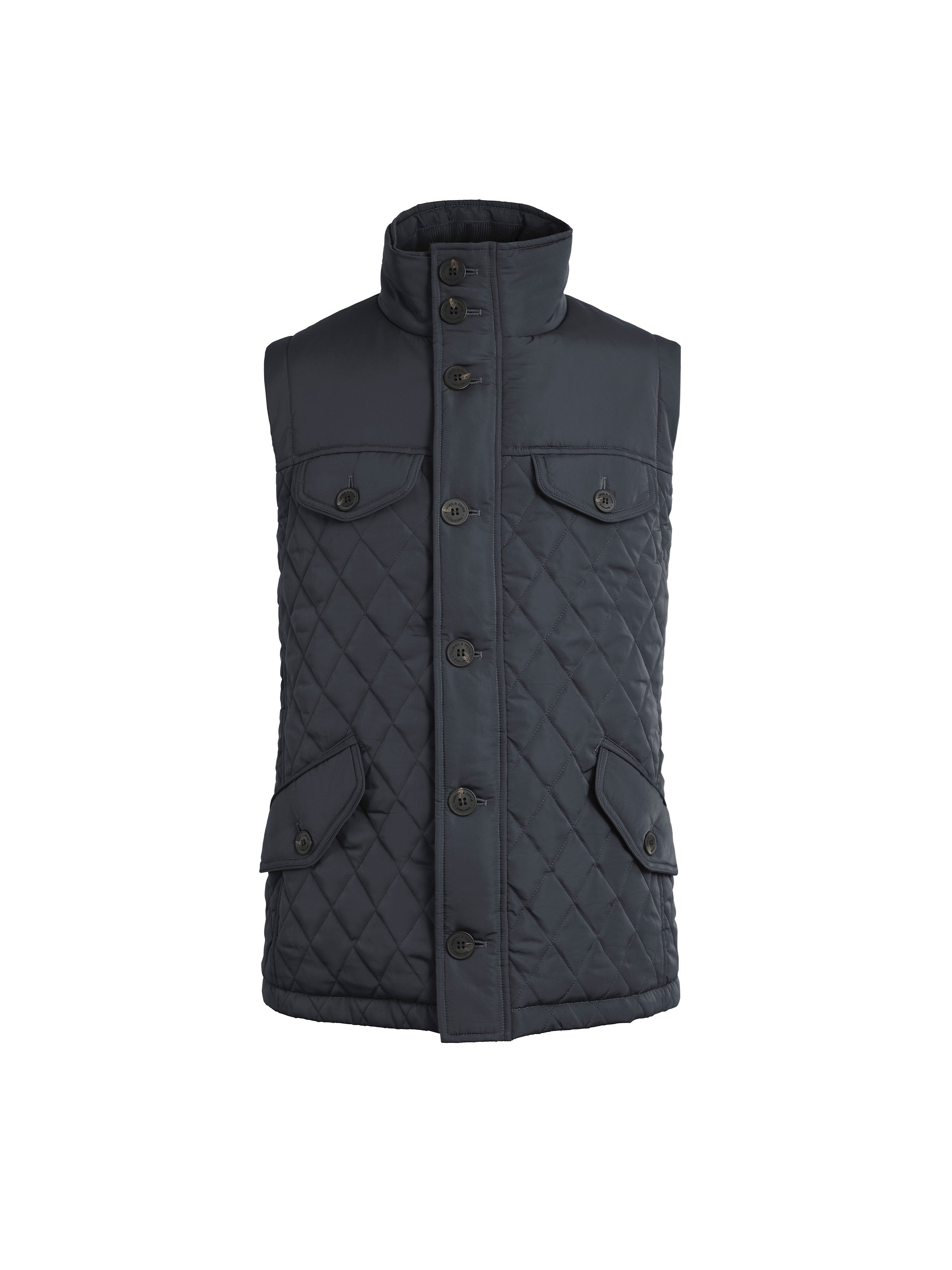 Navy Quilted Gilet