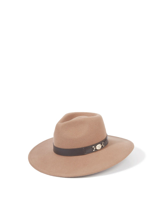 Halesworth Hicks Brown Wool Fedora Camel Fairfax Favor