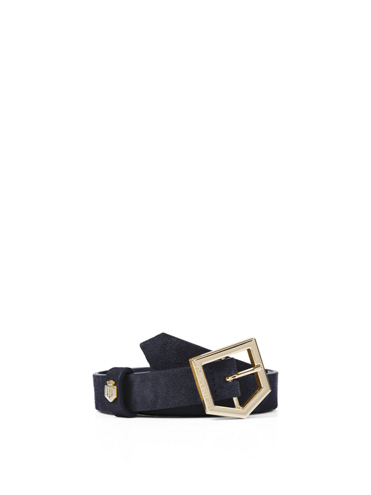 Sennowe Women's Belt Navy Blue Suede Fairfax Favor