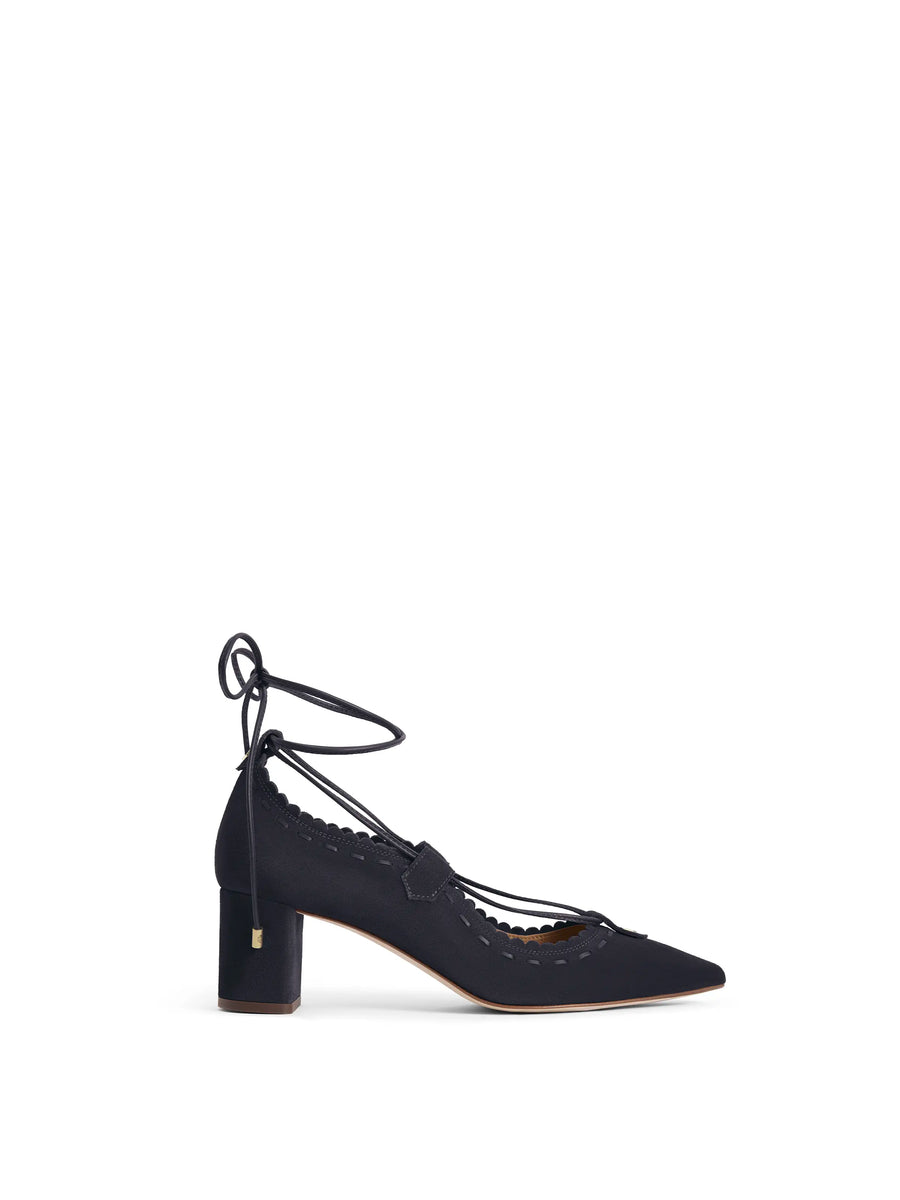 The Pembridge - Women's Mid Heel Shoes - Navy Suede