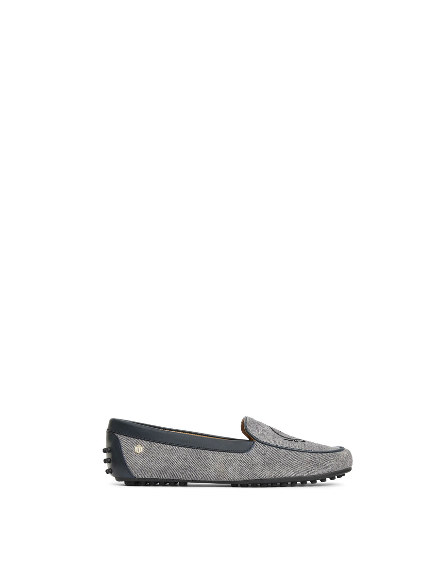 The Richmond - Women's Driving Shoes - Denim Suede