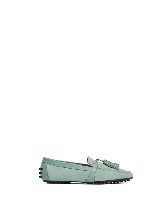 Rutland - Women's Driving Shoe - Mint Suede | Fairfax & Favor Rutland - Women's Driving Shoe - Mint Suede | Fairfax & Favor