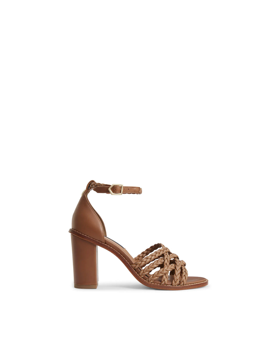 The Seville - Women's Heeled Sandals - Tan Leather