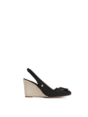 Sorrento Women s Espadrilles Wedges Black Suede Fairfax Favor